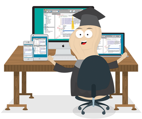 Graduate Web Developer: Graduate nut working on multiple screens