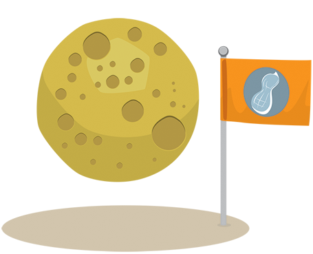 Personal Development Plan: Nut flag planted on the moon
